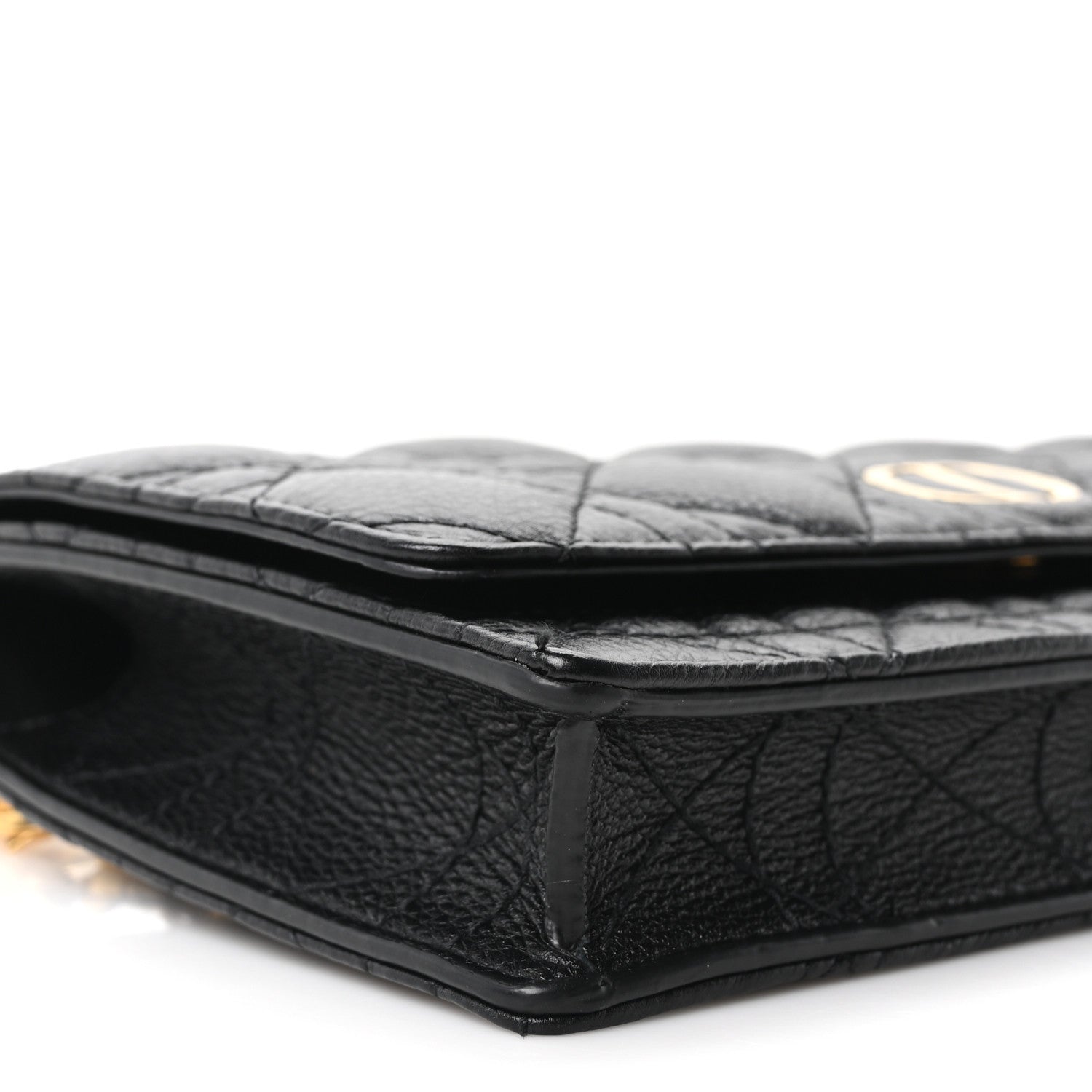 Christian Dior Supple Calfskin Caro Pouch with Chain Black 9 of 11