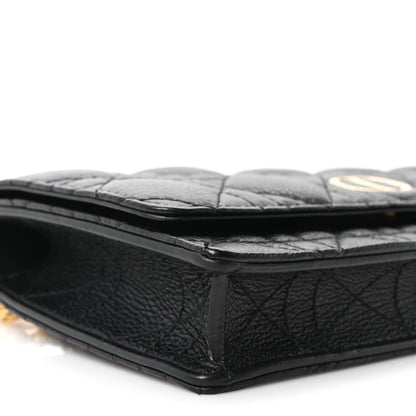 Christian Dior Supple Calfskin Caro Pouch with Chain Black 9 of 11