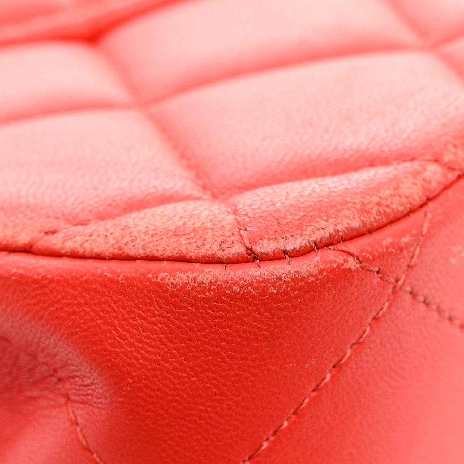 Chanel Lambskin Quilted Jumbo Double Flap Red 11 of 18