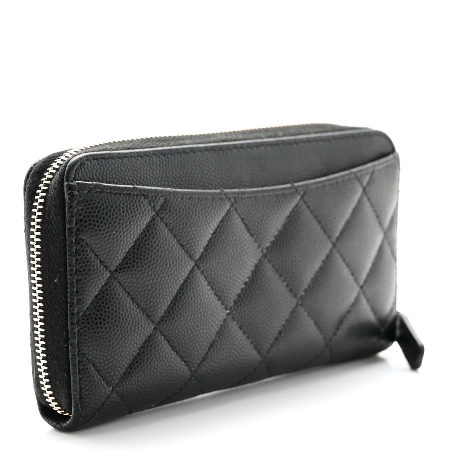 Chanel Caviar Quilted Medium Zip Around Wallet Black 3 of 12