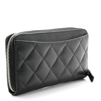 Chanel Caviar Quilted Medium Zip Around Wallet Black 3 of 12