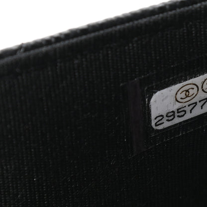 Chanel Caviar Quilted CC Filigree Wallet On Chain WOC Black 8 of 11