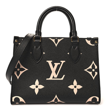 Louis Vuitton Empreinte Monogram Giant Onthego PM Black Beige 1 of 10