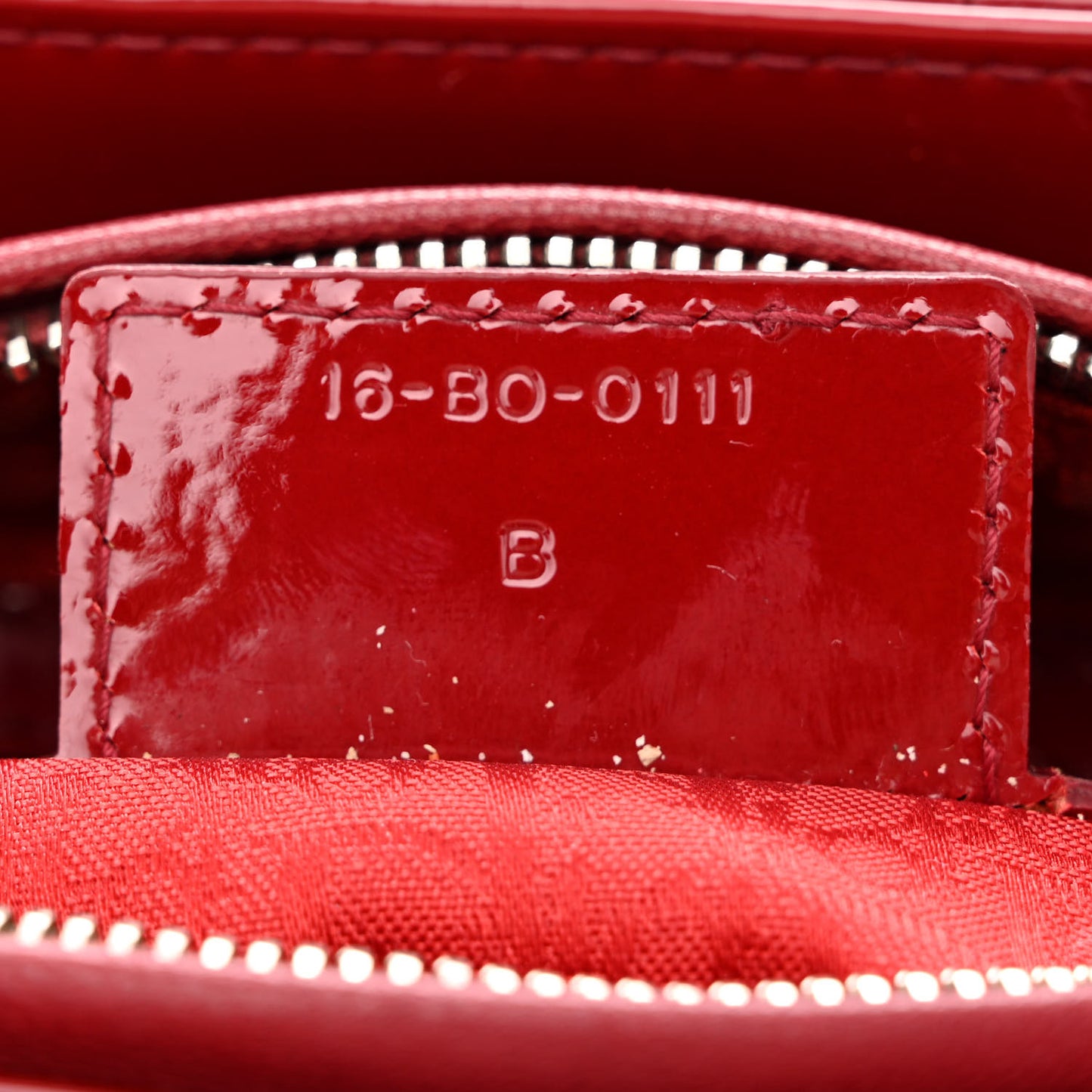 Patent Cannage Medium Lady Dior Red