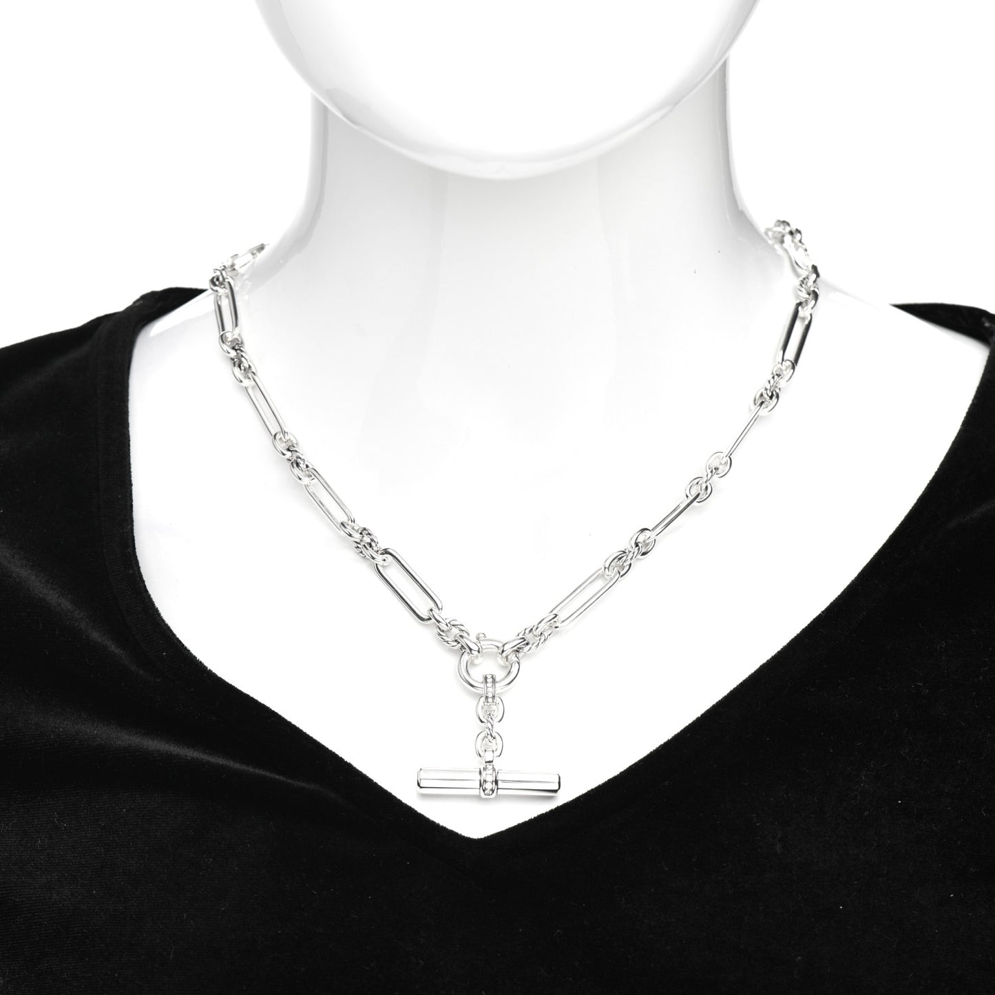 Sterling Silver Diamond Lexington Chain Necklace