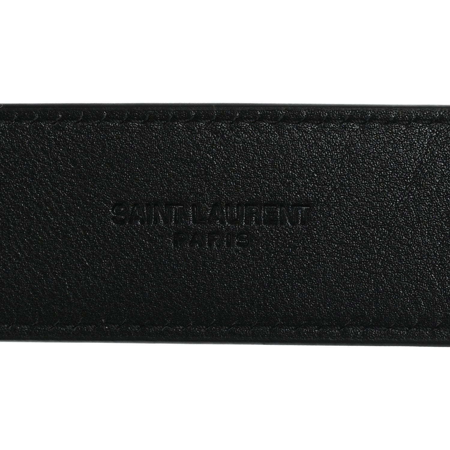 Saint Laurent Smooth Calfskin Monogram Square Buckle Belt 65 26 Black 3 of 5