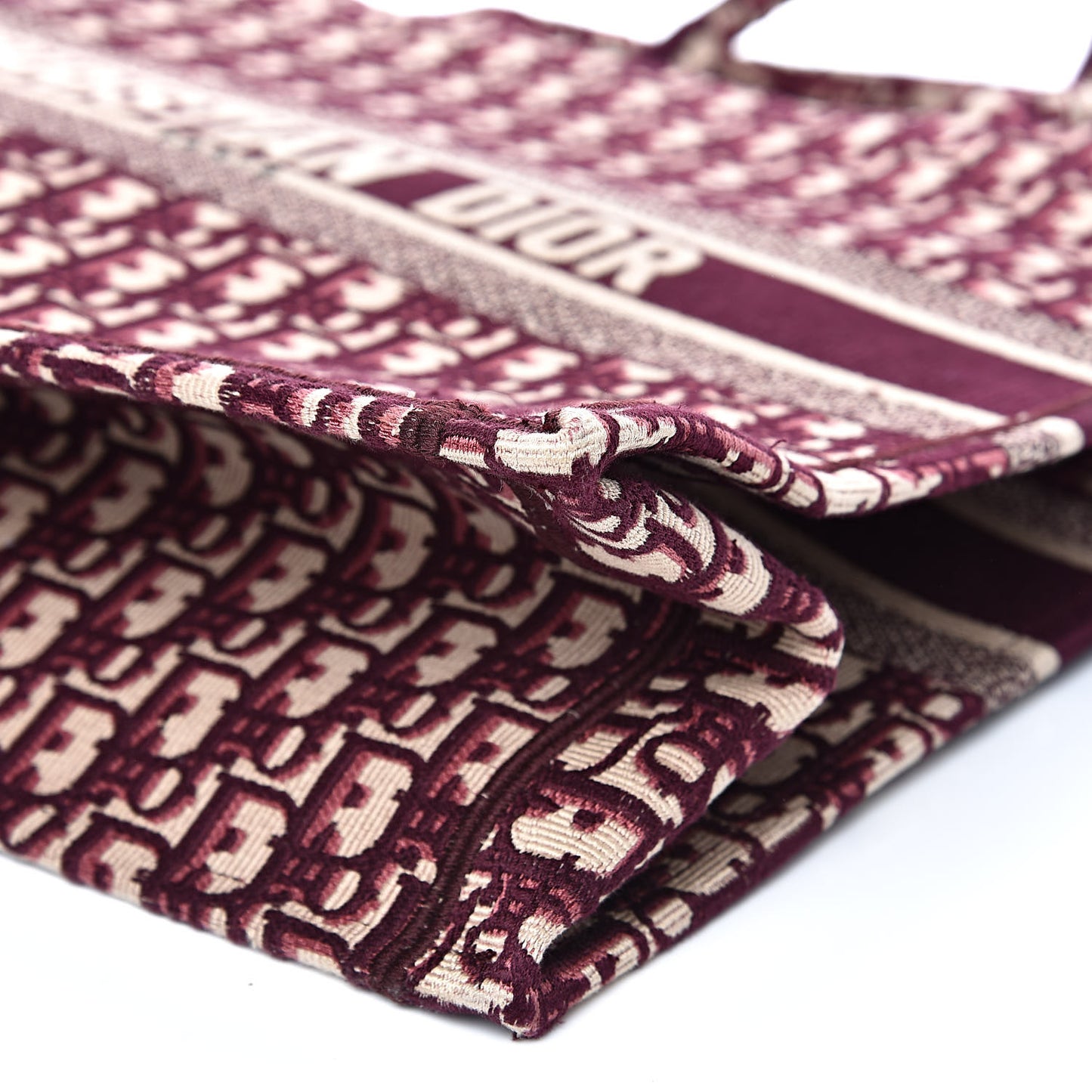 Oblique Large Book Tote Burgundy Multicolor