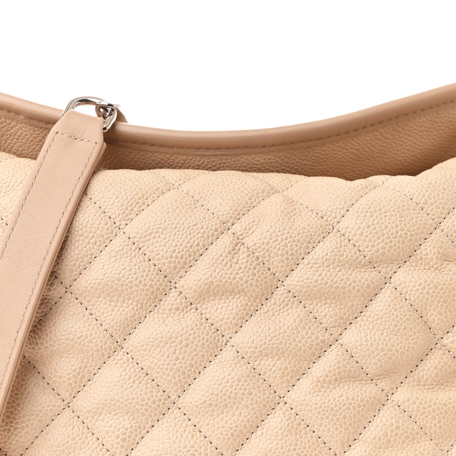 Chanel Caviar Quilted French Riviera Hobo Beige 8 of 10