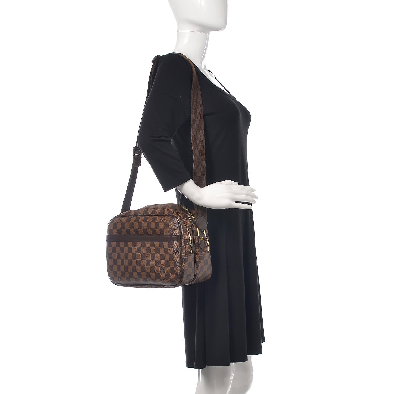 Louis Vuitton Damier Ebene Reporter PM 2 of 8