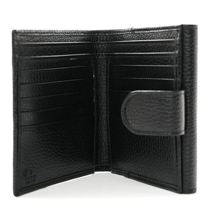 Gucci Dollar Calfskin Interlocking G French Wallet Black 6 of 9