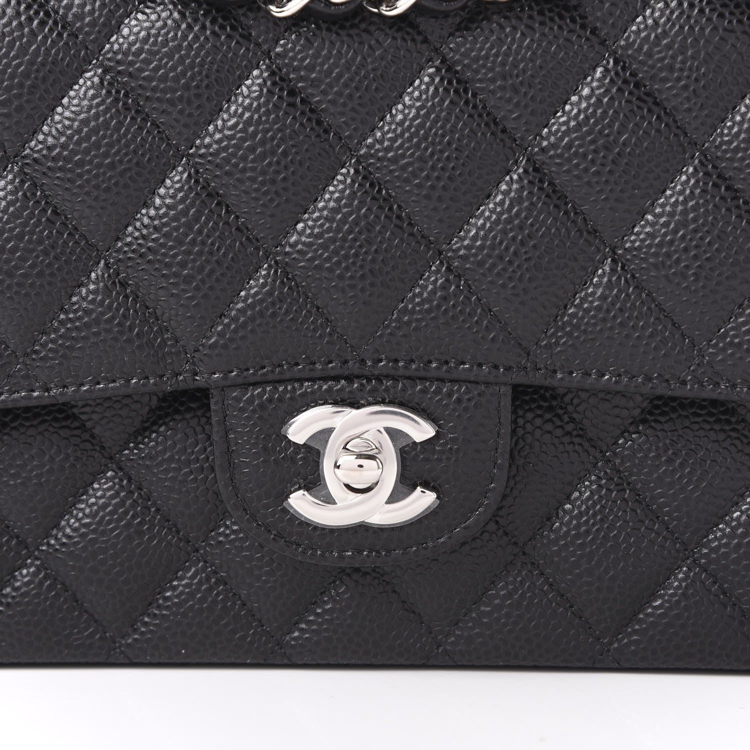 Chanel Caviar Quilted Medium Double Flap Black 10 of 11