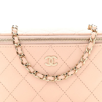Chanel Caviar Quilted Small Vanity Case With Chain Light Beige 8 of 11