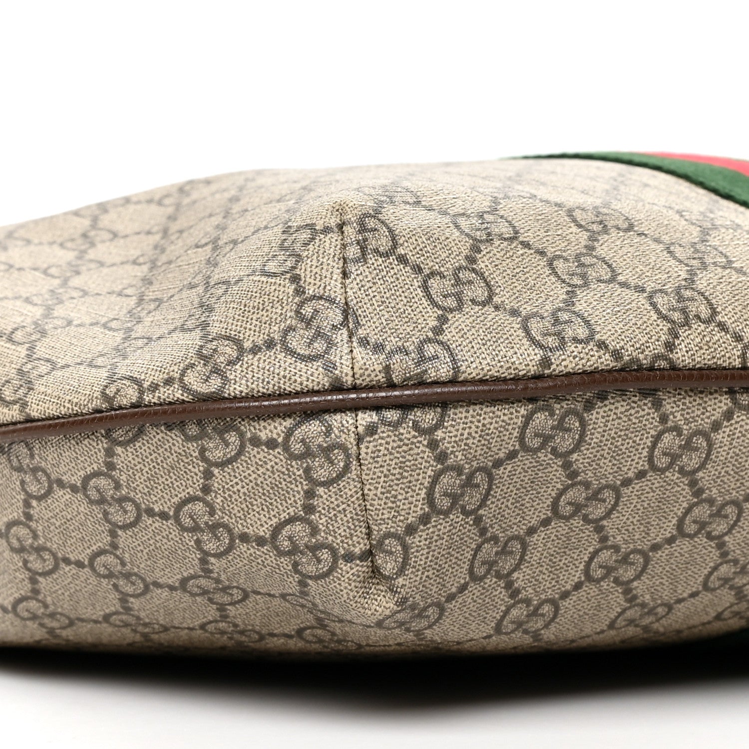 Gucci GG Supreme Monogram Web Ophidia Half Moon Hobo Brown 10 of 10