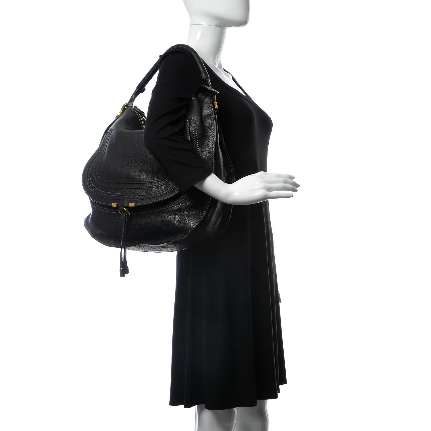 Chloe Calfskin Large Marcie Hobo Black 2 of 7