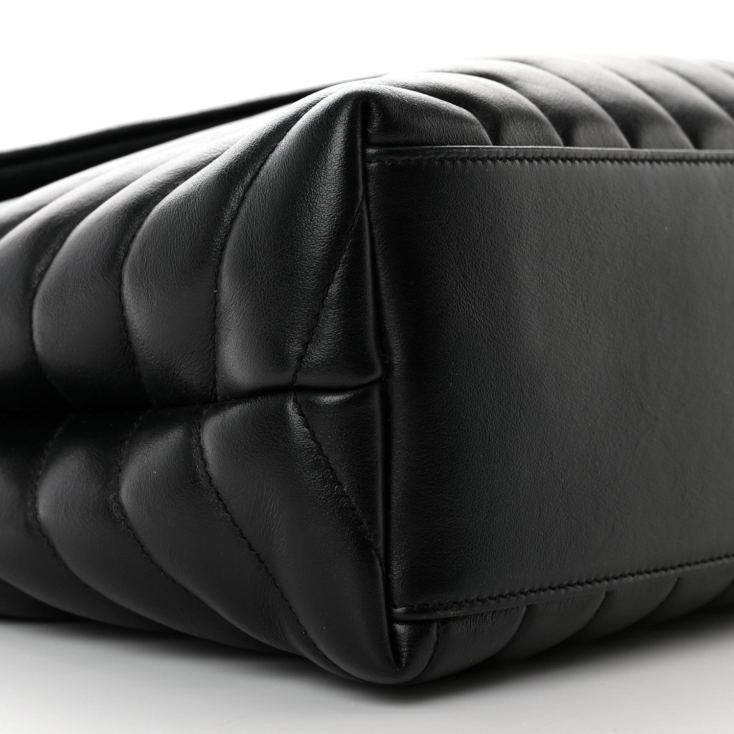 Saint Laurent Calfskin Y Quilted Monogram Medium Loulou Chain Satchel Black 10 of 11