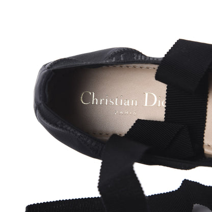Christian Dior Micro Mesh Academy Lace-Up Ballerina Flats 36 Black 7 of 9