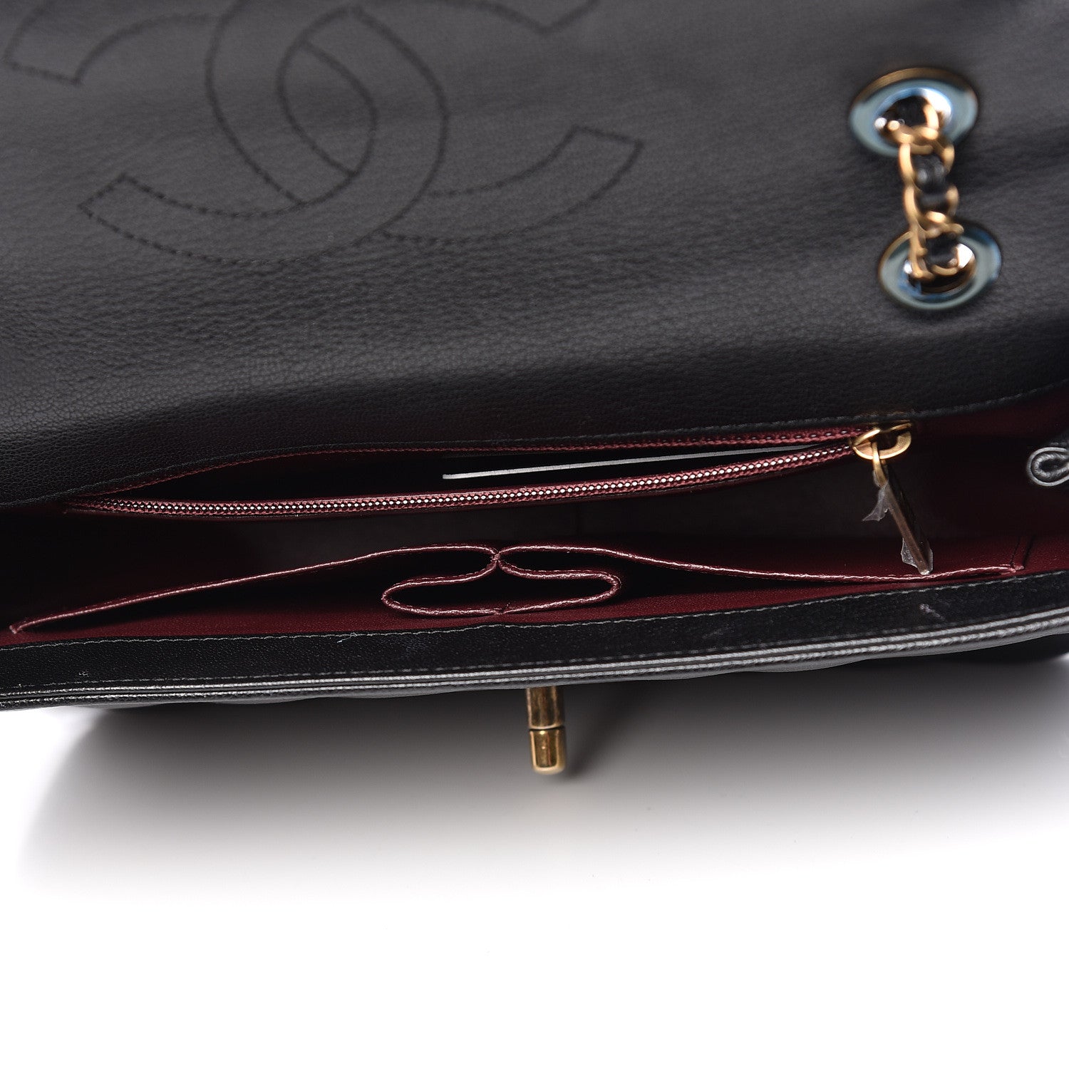Chanel Shiny Goatskin Diagonal Quilted Small Flap Black 12 of 13