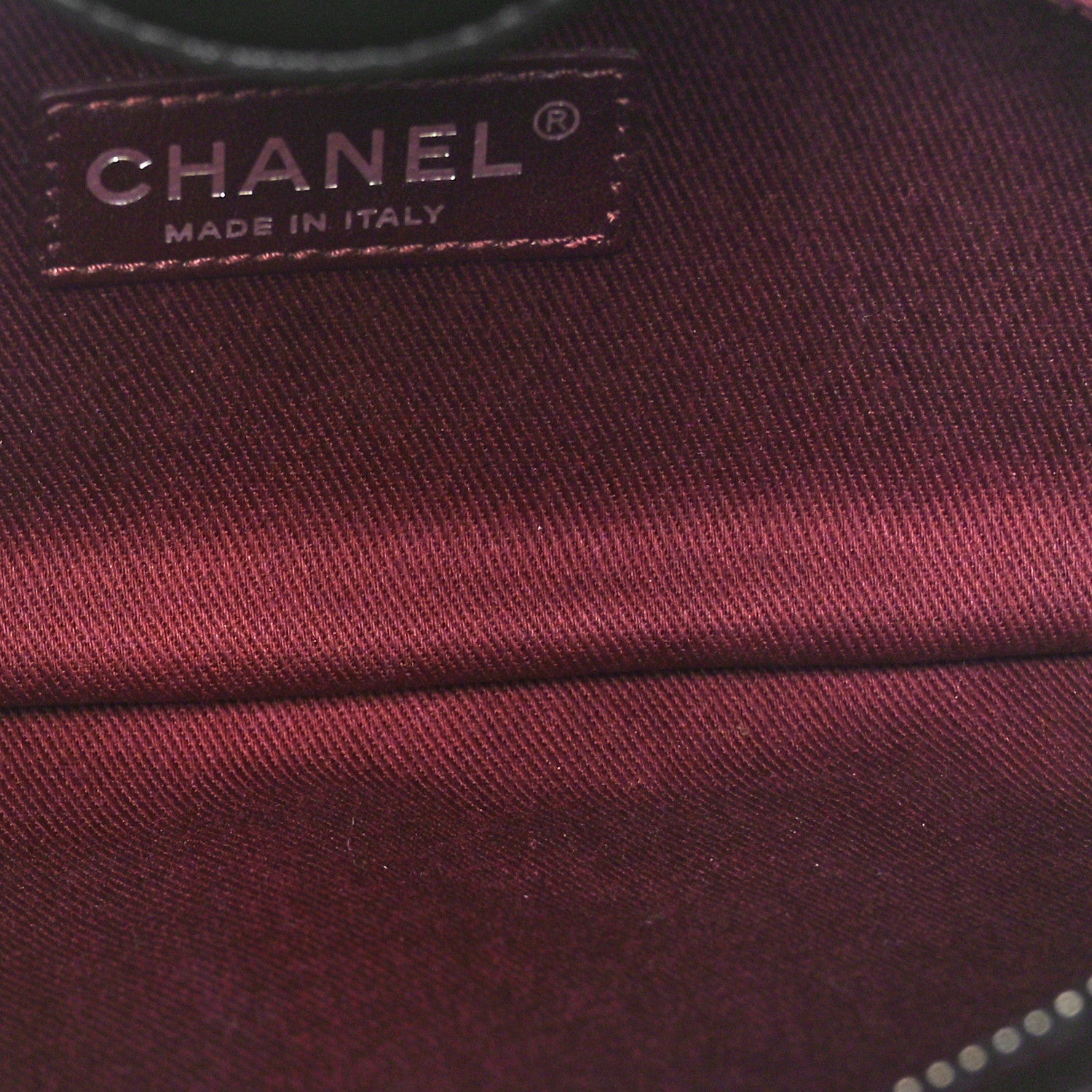 Chanel Glazed Calfskin Quilted Coco Pleats Clutch Black 5 of 10
