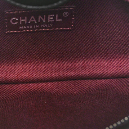 Chanel Glazed Calfskin Quilted Coco Pleats Clutch Black 5 of 10