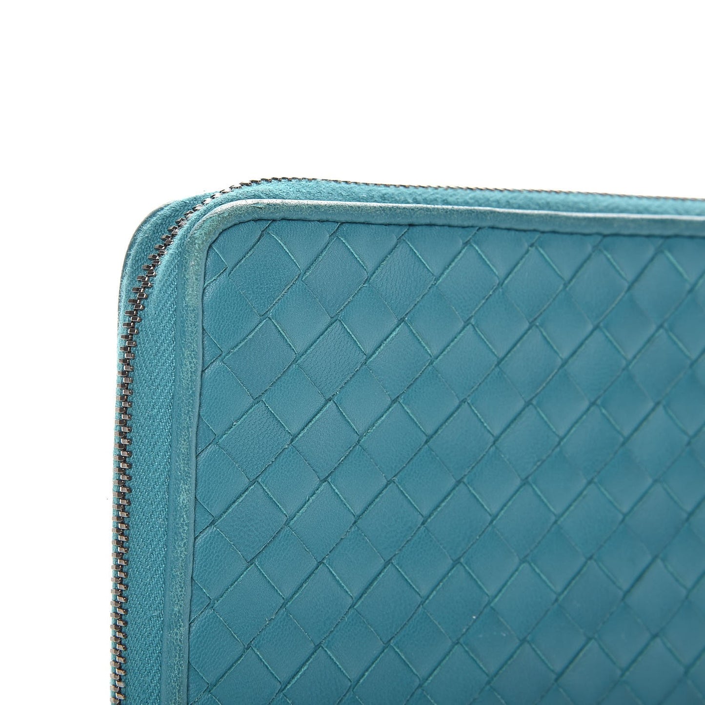 Nappa Intrecciato Wristlet Zip Wallet Canard