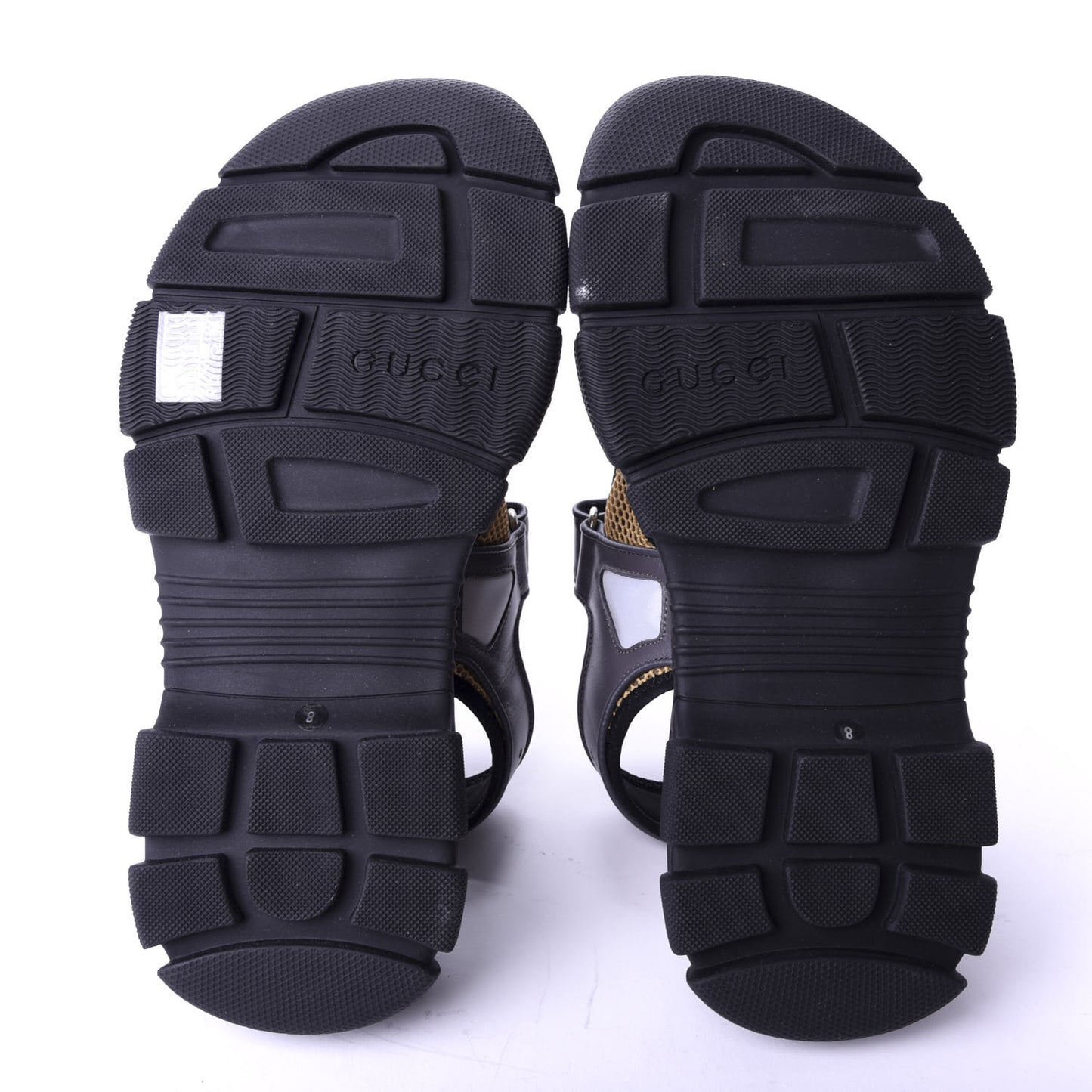 X SEGA Nappa Mesh Mens Aguru Sandals 8 Loess Black
