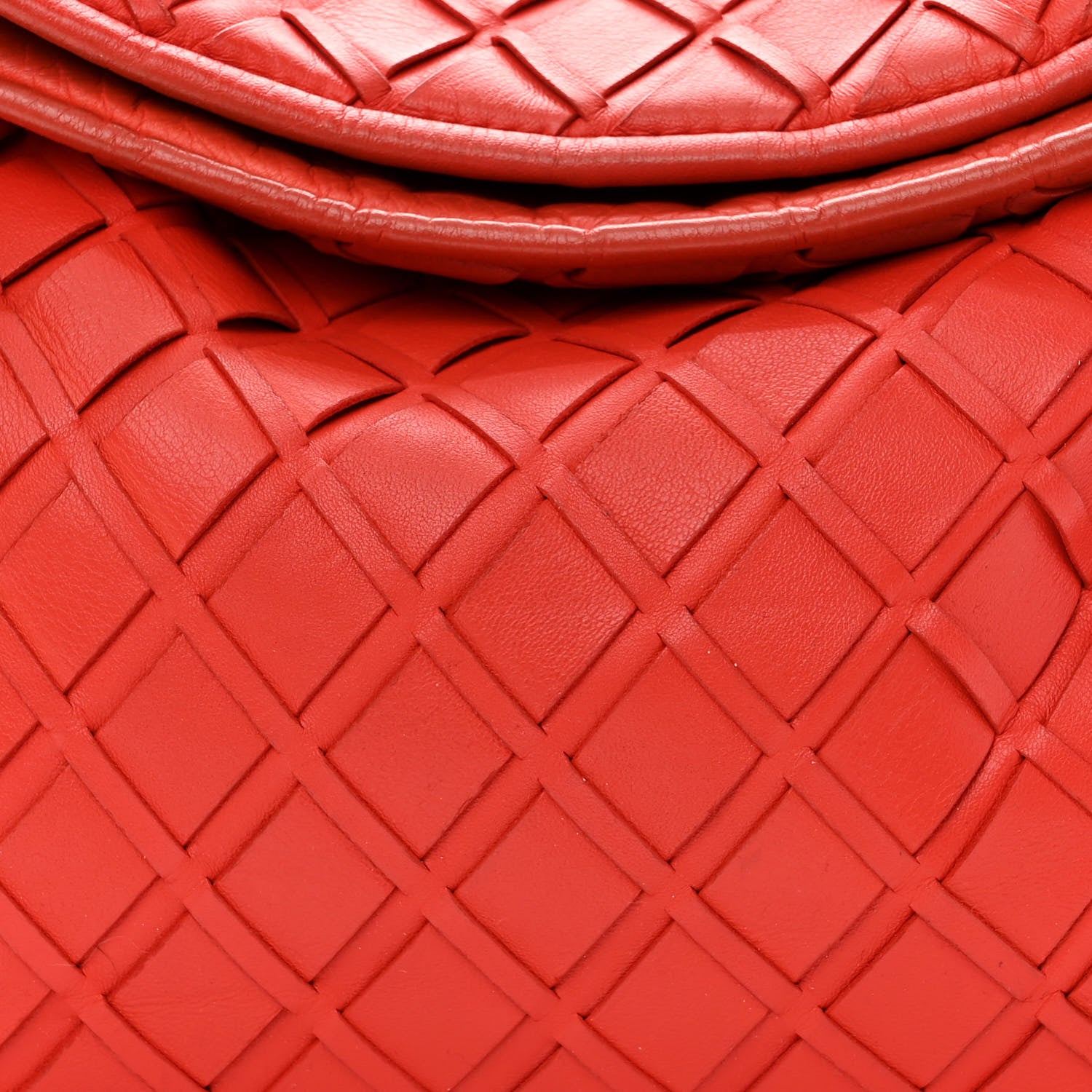 Chanel Lambskin Woven Medium Ultimate Soft Sombrero Hobo Red 8 of 11