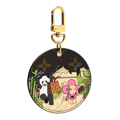 Louis Vuitton Monogram 2021 Christmas Animation China Wall Bag Charm Key Ring Myosotis Blue 2 of 5