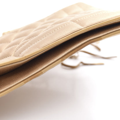 Chanel Satin Lambskin Quilted CC Tassel Shoulder Bag Beige 10 of 11