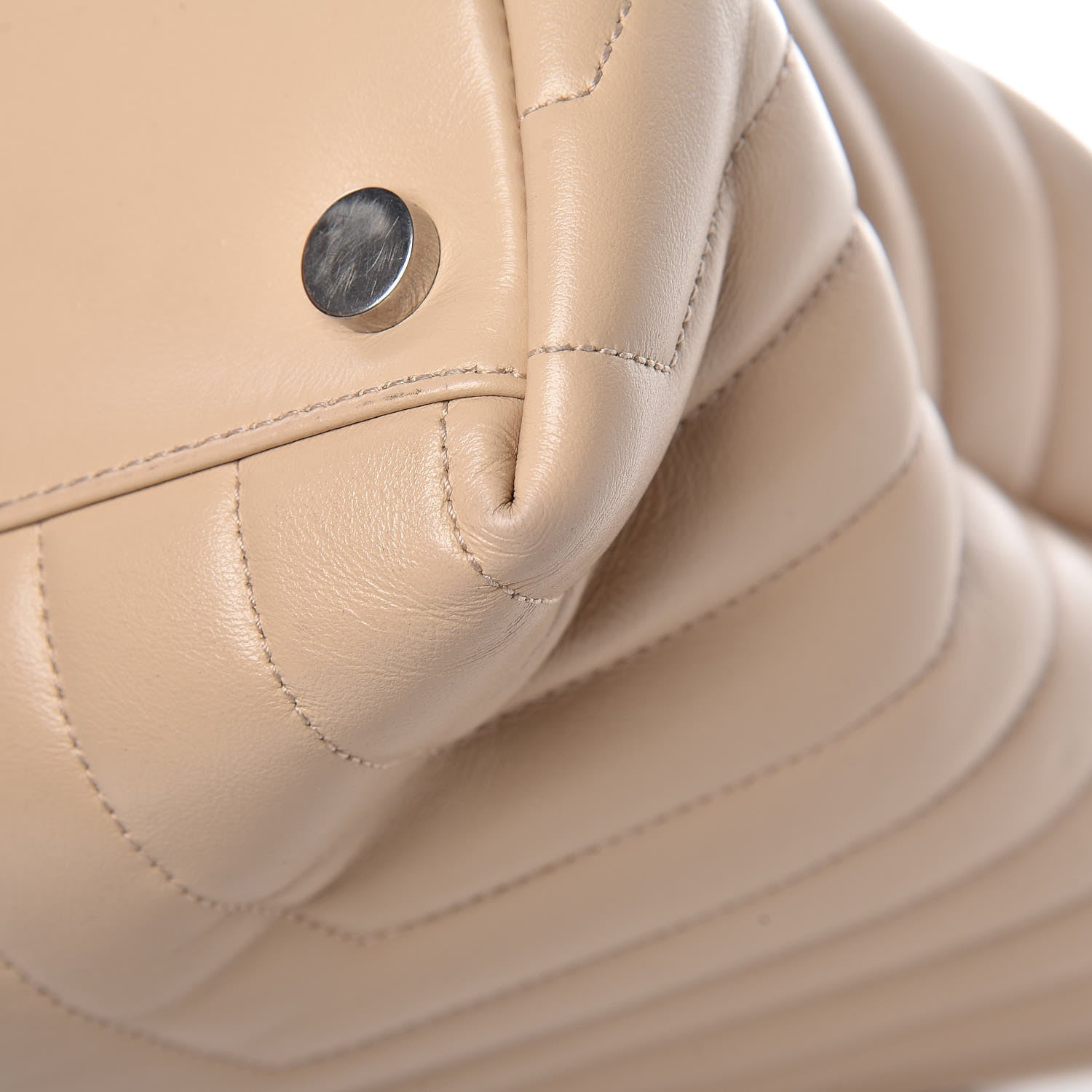 Saint Laurent Calfskin Y Quilted Monogram Large Loulou Shopper Nude Powder 14 of 14