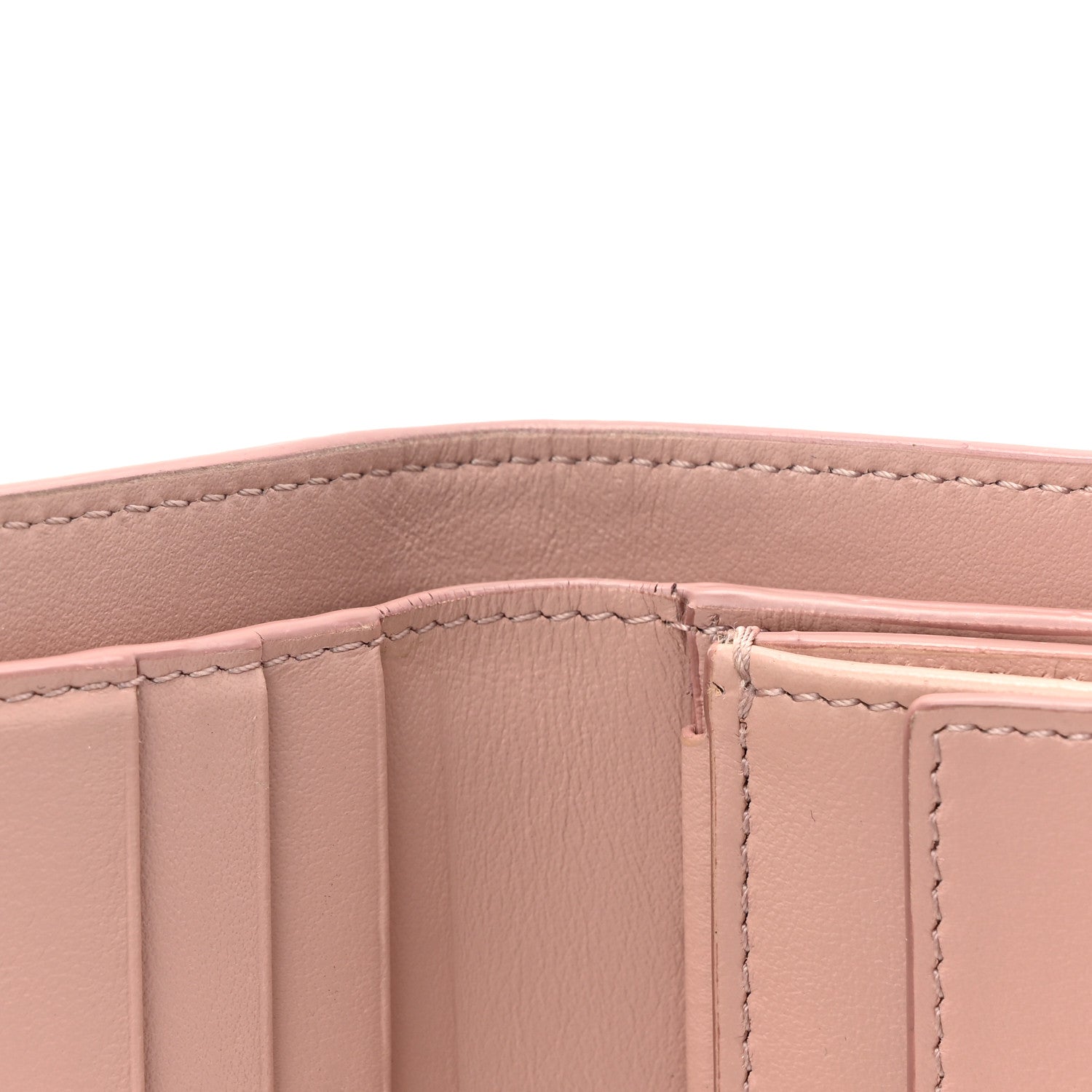 Celine Shiny Calfskin Small Triomph Wallet Antique Rose 13 of 14