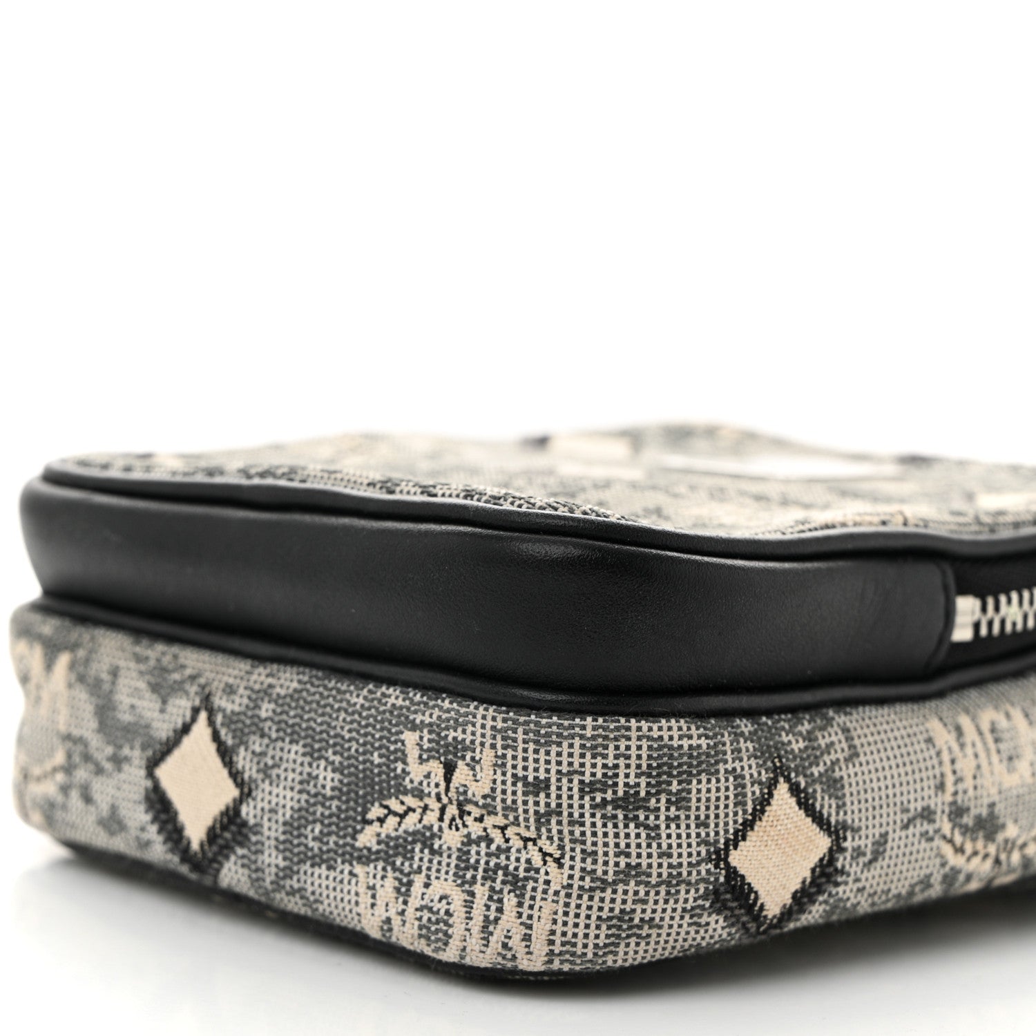 MCM Vintage Jacquard Monogram Crossbody Bag Grey 9 of 9