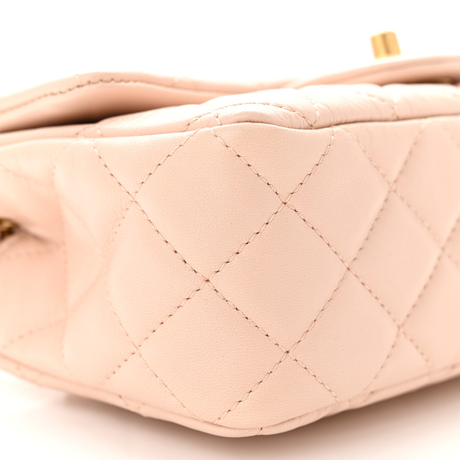 Chanel Lambskin Quilted Mini Pearl Crush Rectangular Flap Light Beige 9 of 11