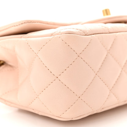 Chanel Lambskin Quilted Mini Pearl Crush Rectangular Flap Light Beige 9 of 11