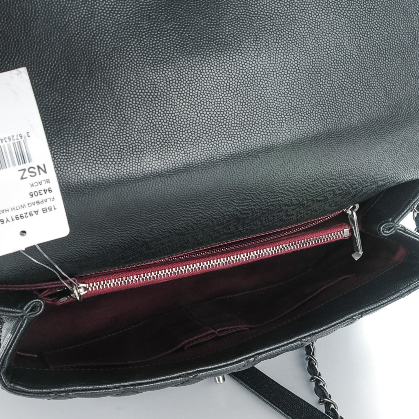Caviar Quilted Small Coco Handle Flap Black