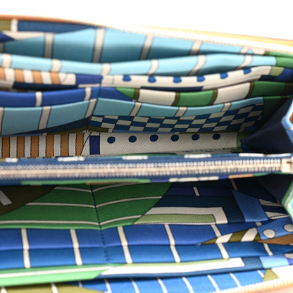 Hermes Epsom Silk'In Wallet Toffee Mykonos Bleu Ciel 6 of 11