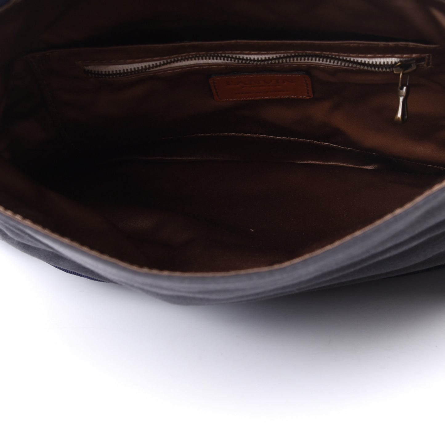 Satin Grosgrain Happy Clutch Navy