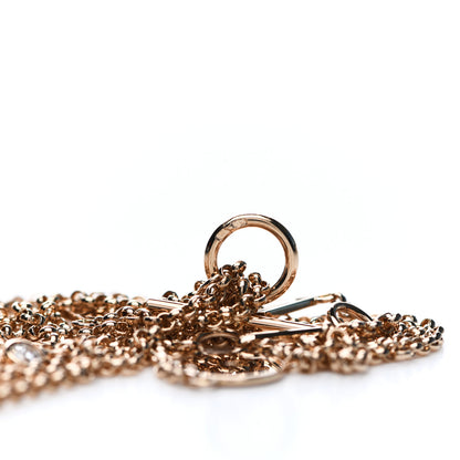 Hermes 18K Rose Gold Diamond Long Gambade Necklace 4 of 6