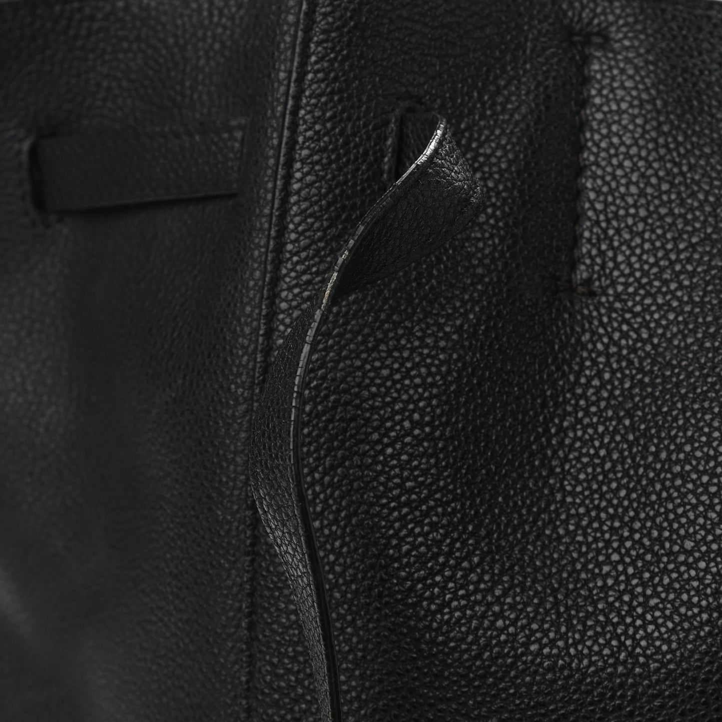 Soft Grained Calfskin Small Belt Cabas Phantom Black