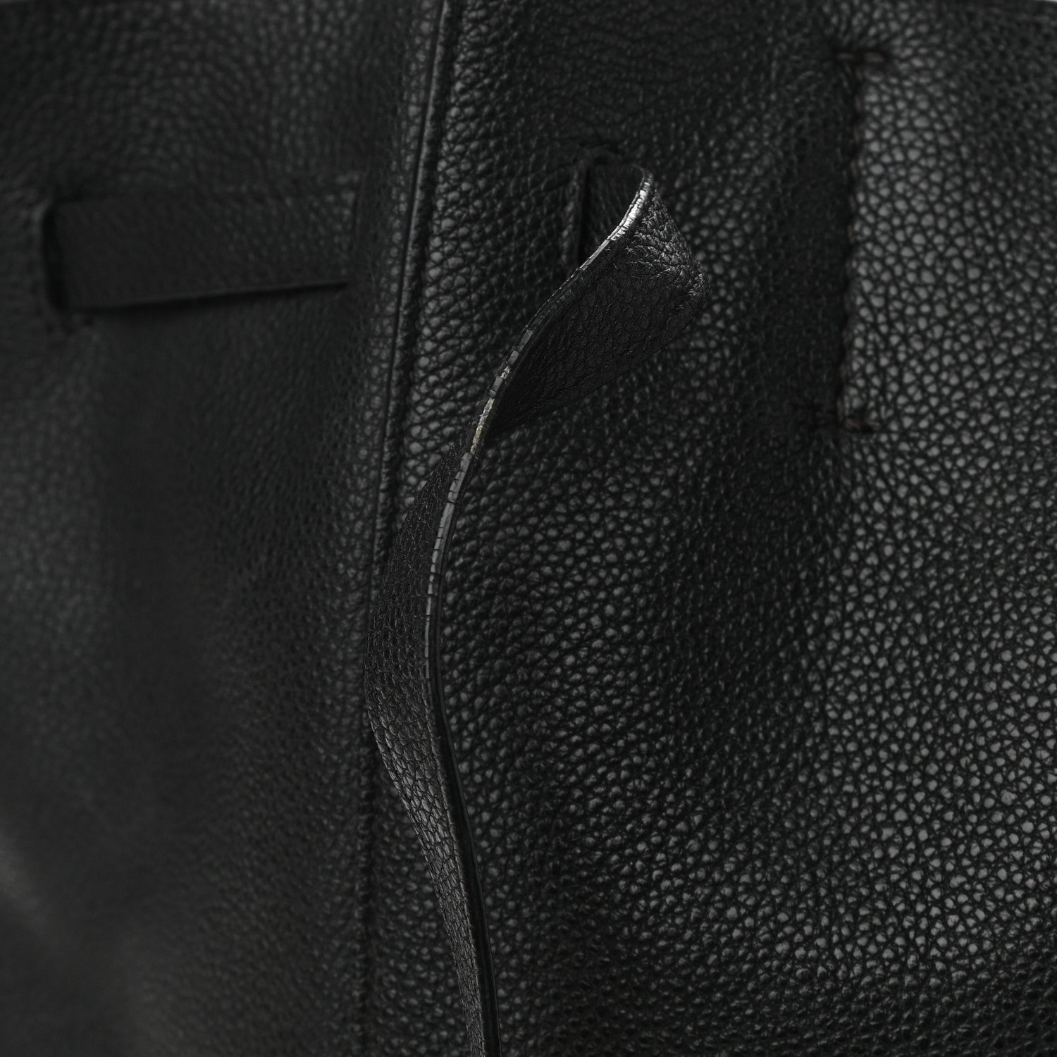 Celine Soft Grained Calfskin Small Belt Cabas Phantom Black 22 of 23