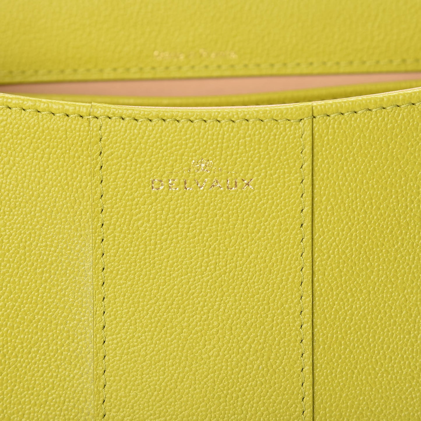 Grained Calfskin Mini Brillant Satchel Absinthe Lime
