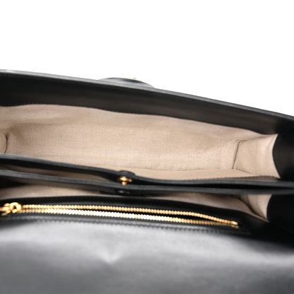 Gucci Calfskin GG Matelasse Small Flap Shoulder Bag Black Natural 4 of 9