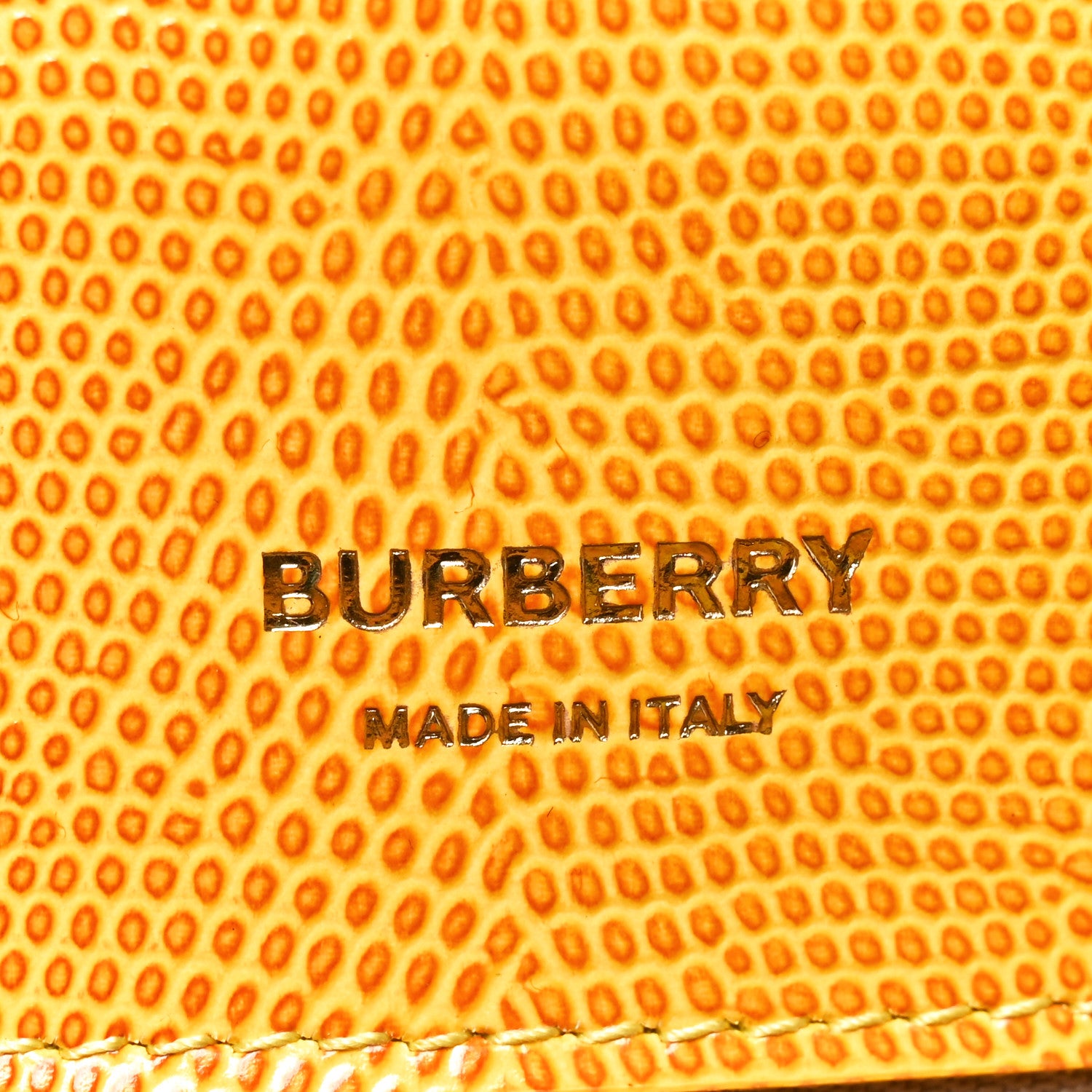 Burberry Calfskin Lizard Embossed Medium London Tote Marigold