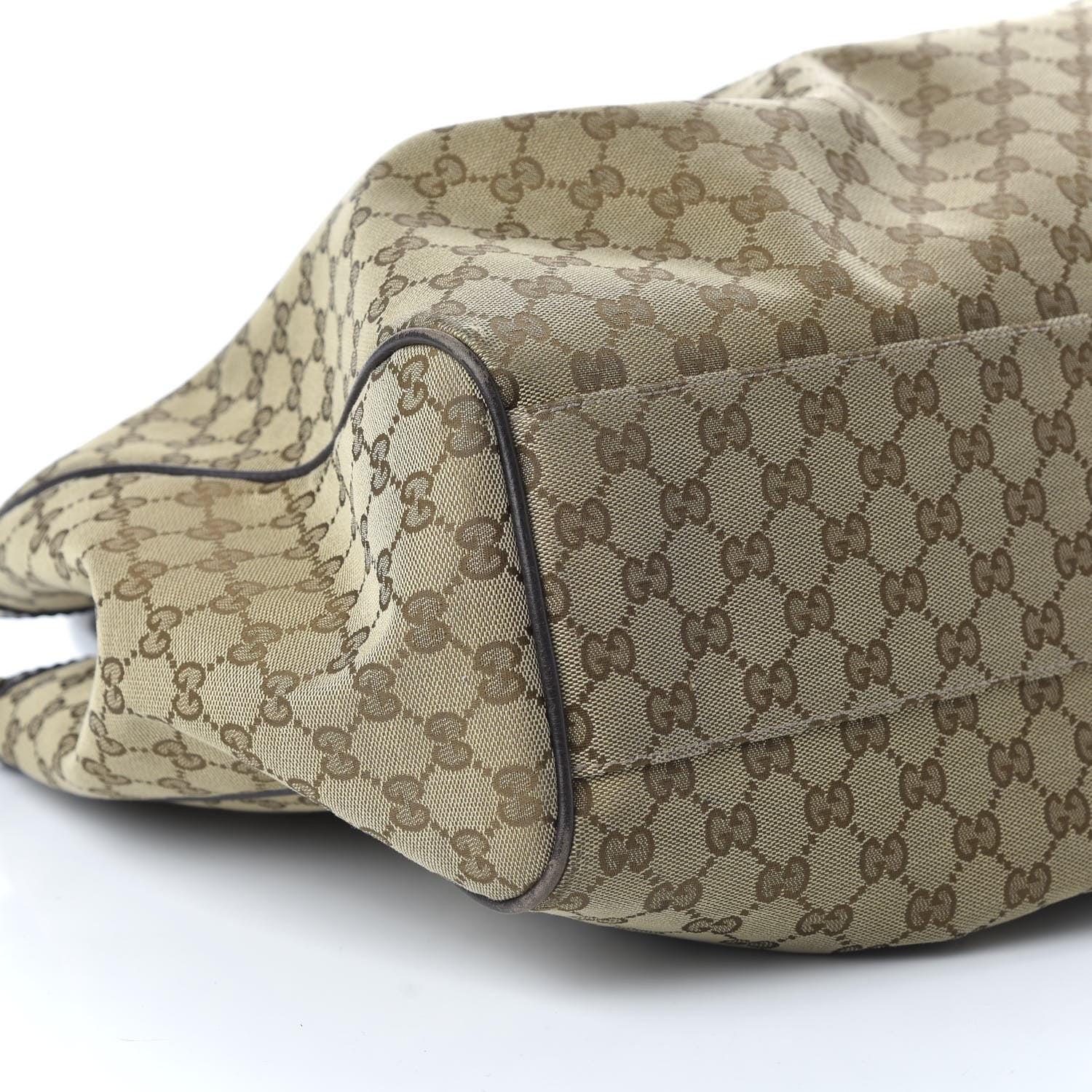 Gucci Monogram Dollar Calfskin Large Sukey Tote Beige Ebony Testa di Moro 6 of 11