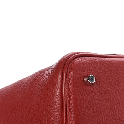 Hermes Taurillon Clemence Picotin Lock 22 MM Rouge Garance 9 of 12