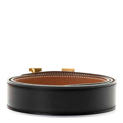 Hermes Box Togo 32mm H Belt 85 Black Gold 2 of 5