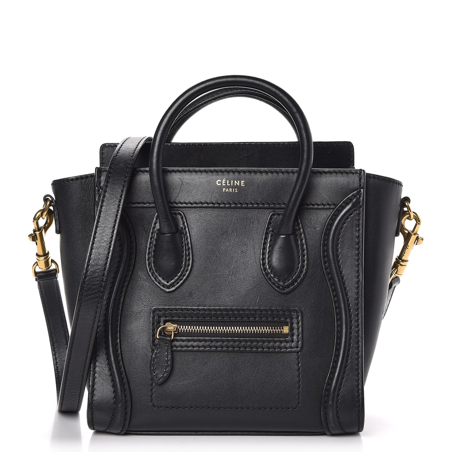 Smooth Calfskin Nano Luggage Black