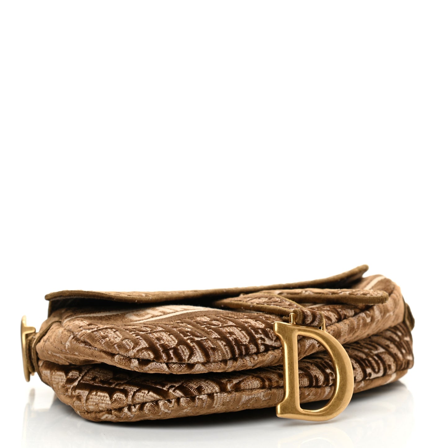 Velvet Oblique Saddle Bag Bronze