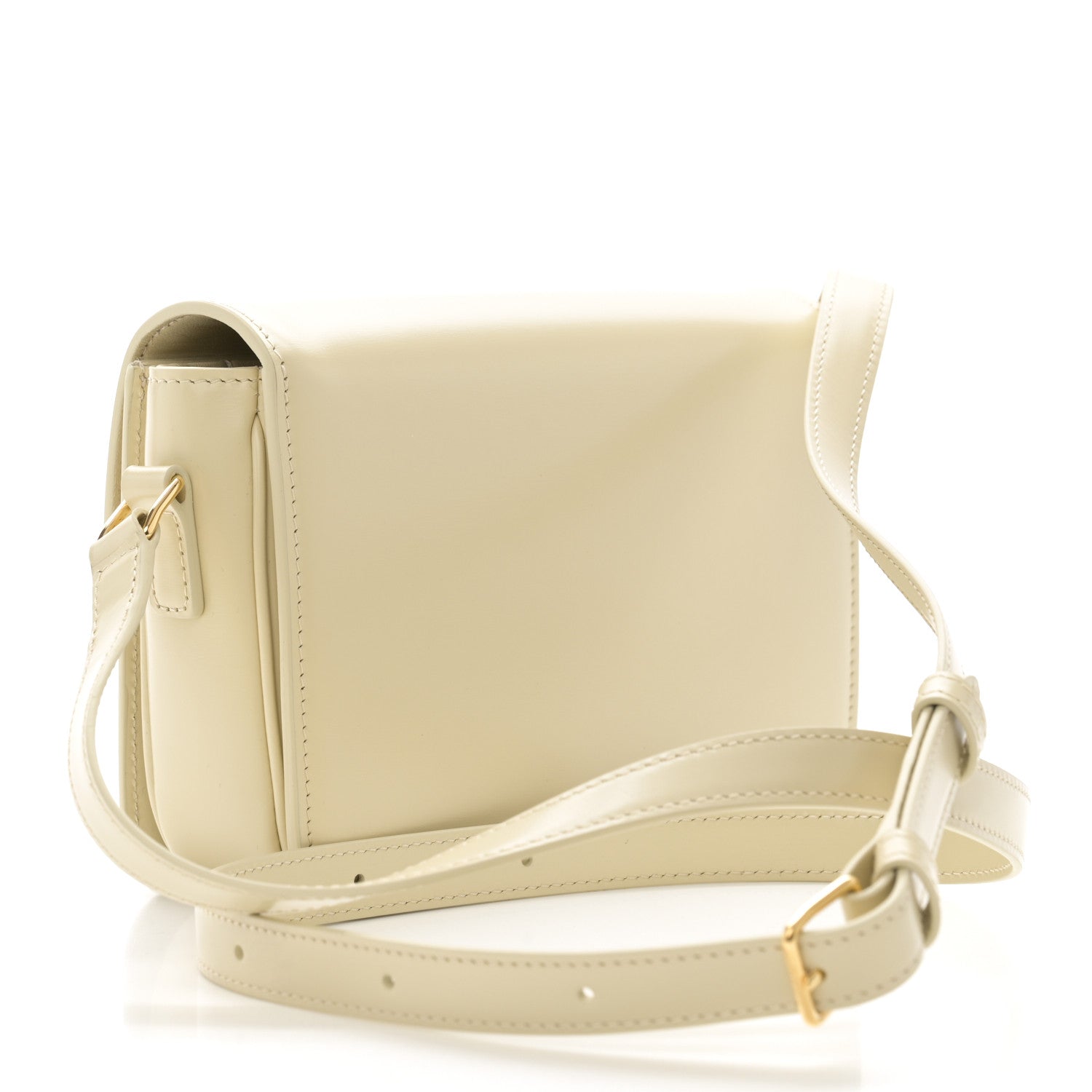 Celine Shiny Calfskin Teen Triomphe Limestone 3 of 10