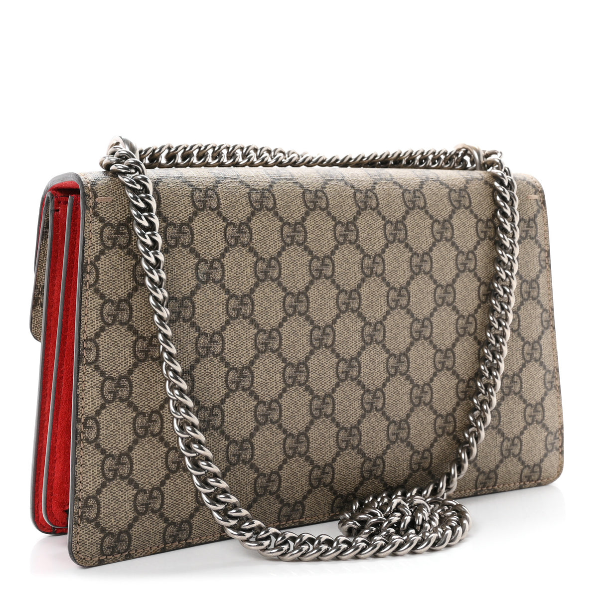 Gucci GG Supreme Monogram Small Dionysus Shoulder Bag Red 3 of 10