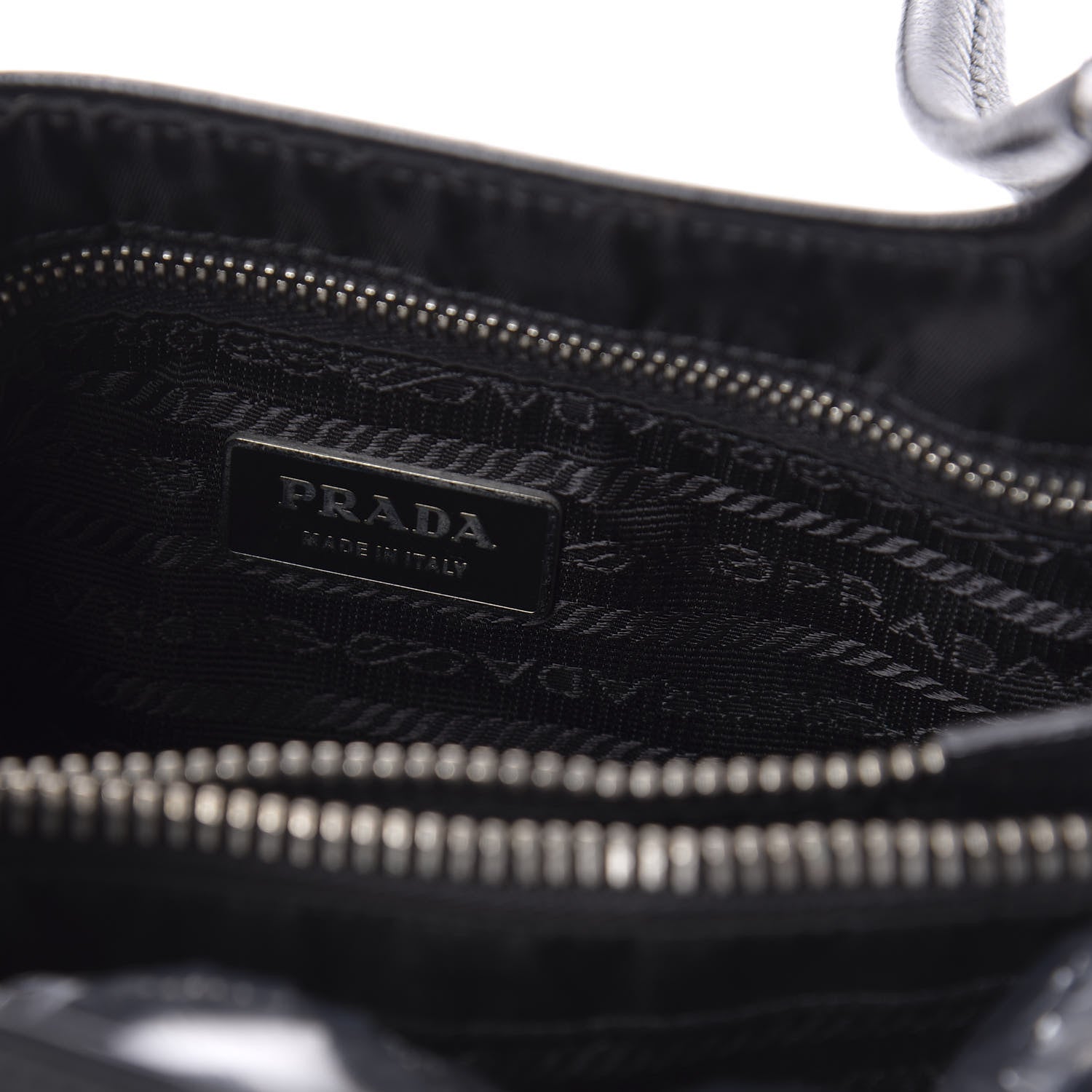 Prada Tessuto Nylon Soft Calf Tote Black 8 of 11